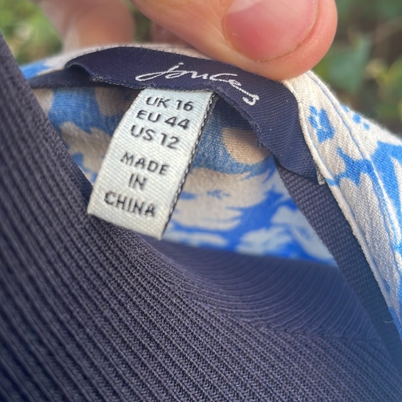 Joules celine blue floral jumpsuit size 16 - Picture 4 of 5